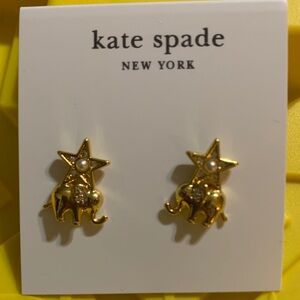 Kate Spade winter carnival Elephant stud Earrings